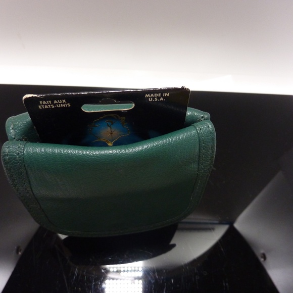 Taxi Wallet GREEN Soft Leather Compact Front Pocket Folding Wallet CARDS COIN - Picture 5 of 8